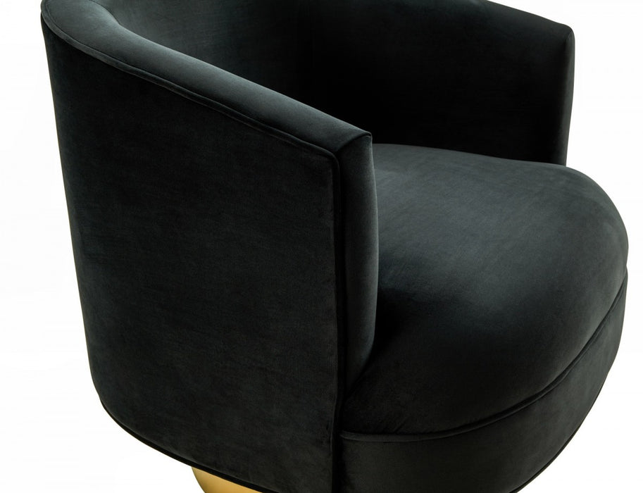 VIG Furniture - Divani Casa Basalt - Modern Black Fabric Accent Chair - VGRH-RHS-AC-222