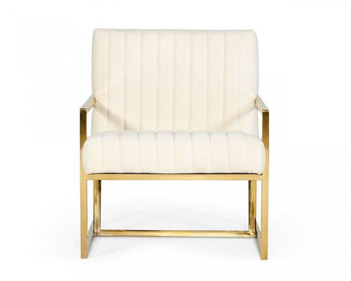 VIG Furniture - Divani Casa Baylor - Modern Off-White Eco-Leather Accent Chair - VGRH-RHS-AC-227 - GreatFurnitureDeal