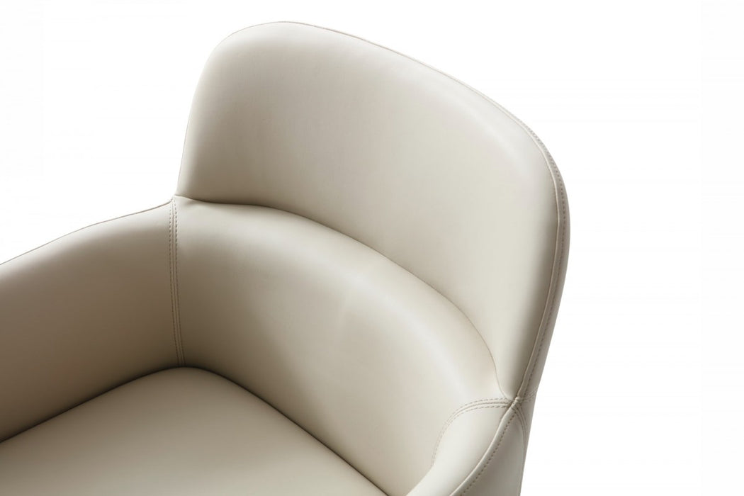 VIG Furniture - Modrest Cortina - Modern Beige Eco-Leather Dining Arm Chair - VGVC-B601-BEI - GreatFurnitureDeal