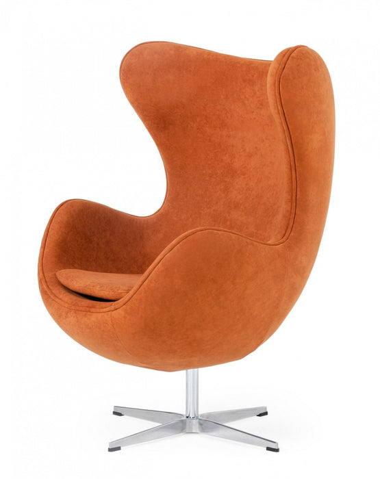 VIG Furniture - Modrest Lenmar - Modern Rust Fabric Accent Chair - VGBNEC-025-RED
