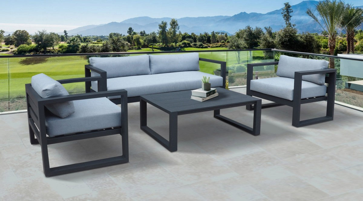 VIG Furniture - Renava Weber - Modern Outdoor Grey & Black Sofa Set - VGGE-AEGEAN
