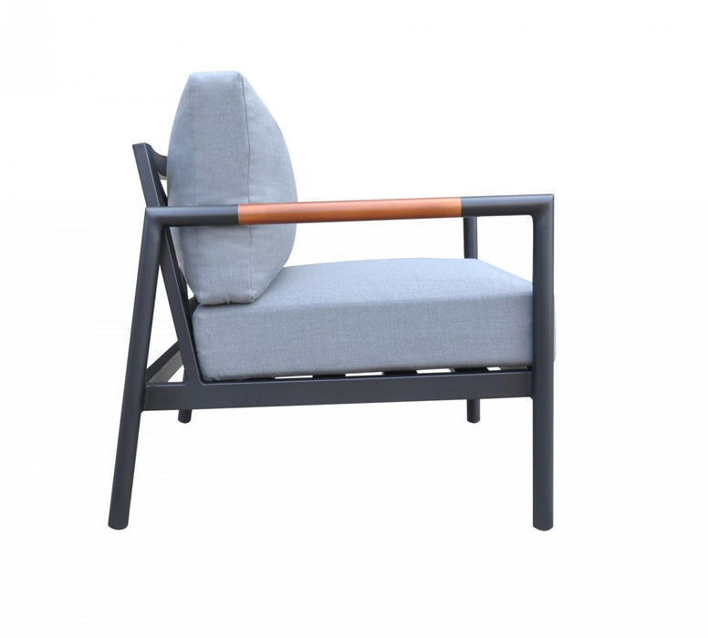 VIG Furniture - Renava Kiowa - Modern Outdoor Grey & Black Sofa Set - VGGE-BRIZE
