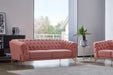 VIG Furniture - Divani Casa Aiken - Modern Salmon Velvet Sofa - VGMB-1960-S - GreatFurnitureDeal