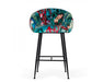 VIG Furniture - Modrest Roxann - Contemporary Floral Velvet Bar Stool - VGEUMC-9292CH-A-B - GreatFurnitureDeal