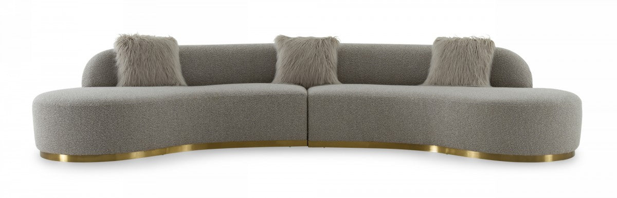 VIG Furniture - Divani Casa Frontier - Glam Grey Fabric Sectional Sofa - VGODZW-943 - GreatFurnitureDeal
