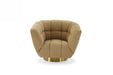 VIG Furniture - Divani Casa Granby - Glam Mustard and Gold Fabric Chair - VGODZW-946-CHR - GreatFurnitureDeal