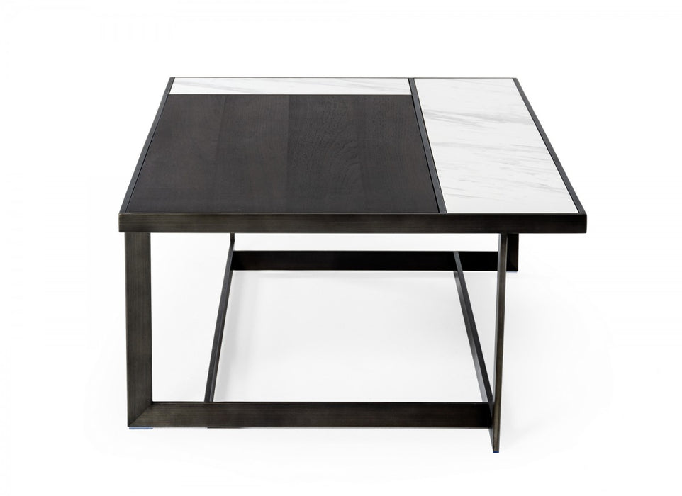 VIG Furniture - Modrest Fargo - Modern Ceramic & Grey Walnut Coffee Table - VGHB320X
