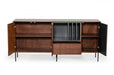 VIG Furniture - Modrest Ackley - Modern Walnut, Grey and Charcoal Buffet - VGMABH-663-BUFF - GreatFurnitureDeal