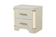 GFD Home - Jasmine Queen 5-N Pc Unique LED Vanity Bedroom Set made with Wood in Beige - GreatFurnitureDeal