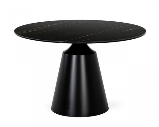 VIG Furniture - Modrest Edith - Modern Round Black Ceramic Dining Table - VGNSGD8744-B-DT - GreatFurnitureDeal