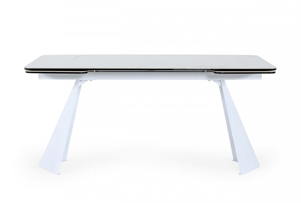 VIG Furniture - Modrest Encanto - Modern White Ceramic Dining Table - VGNS8762-DT