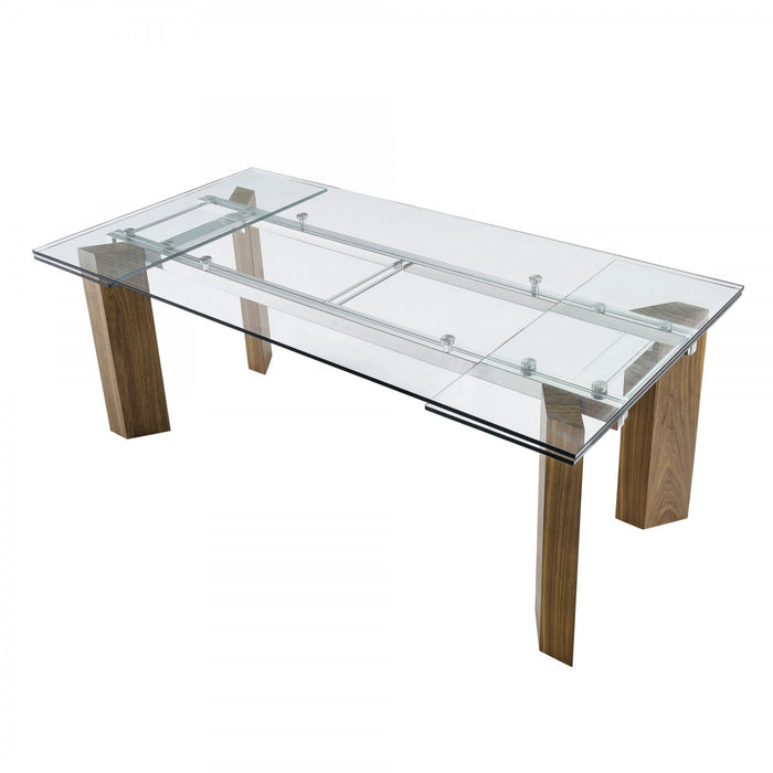 VIG Furniture - Modrest Helena -  Modern Extendable Glass Dining Table - Large - VGEWD2048MA