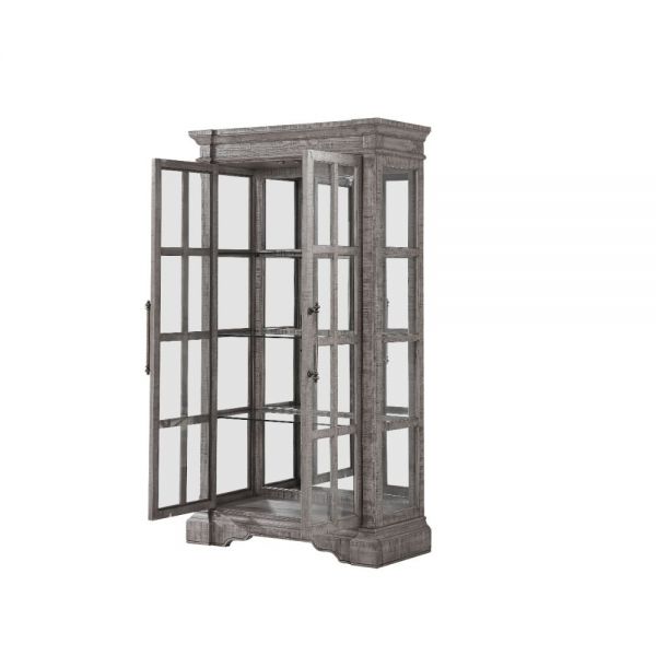 Acme Furniture - Artesia Salvaged Natural Curio Cabinet - 77095