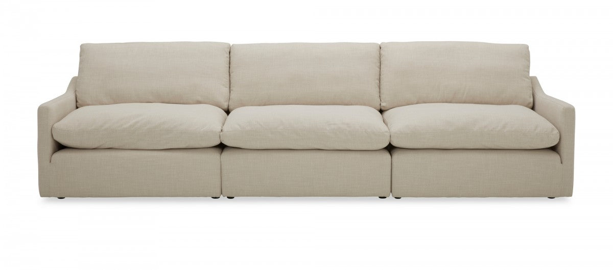 VIG Furniture - Divani Casa Fedora - Modern White Fabric Sectional Sofa w- Ottoman - VGKKKF2637-B1223 - GreatFurnitureDeal