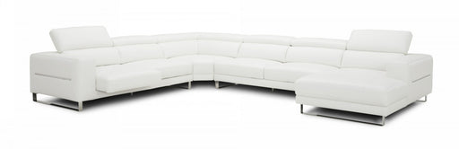 VIG Furniture - Divani Casa Hawkey White Full Leather Sectional - VGKKKF1066-L2927 - GreatFurnitureDeal