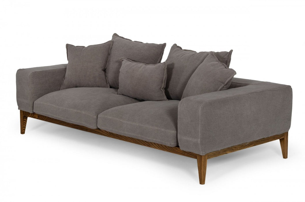 VIG Furniture - Divani Casa Corina - Modern Grey Fabric Sofa - VGUIMY694