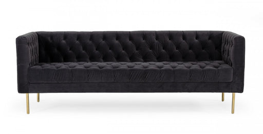 VIG Furniture - Divani Casa Chavez - DK Grey Velvet Sofa - VGUIMF63-A - GreatFurnitureDeal