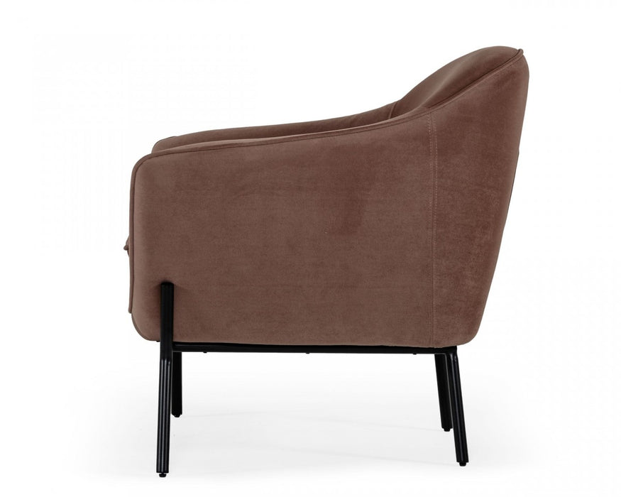 VIG Furniture - Modrest Joiner - Modern Taupe Velvet Armchair - VGUIMY431-TAUPE