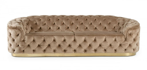 VIG Furniture - Divani Casa Murdoch - Glam Beige and Gold Fabric Sofa - VGUIMY529 - GreatFurnitureDeal