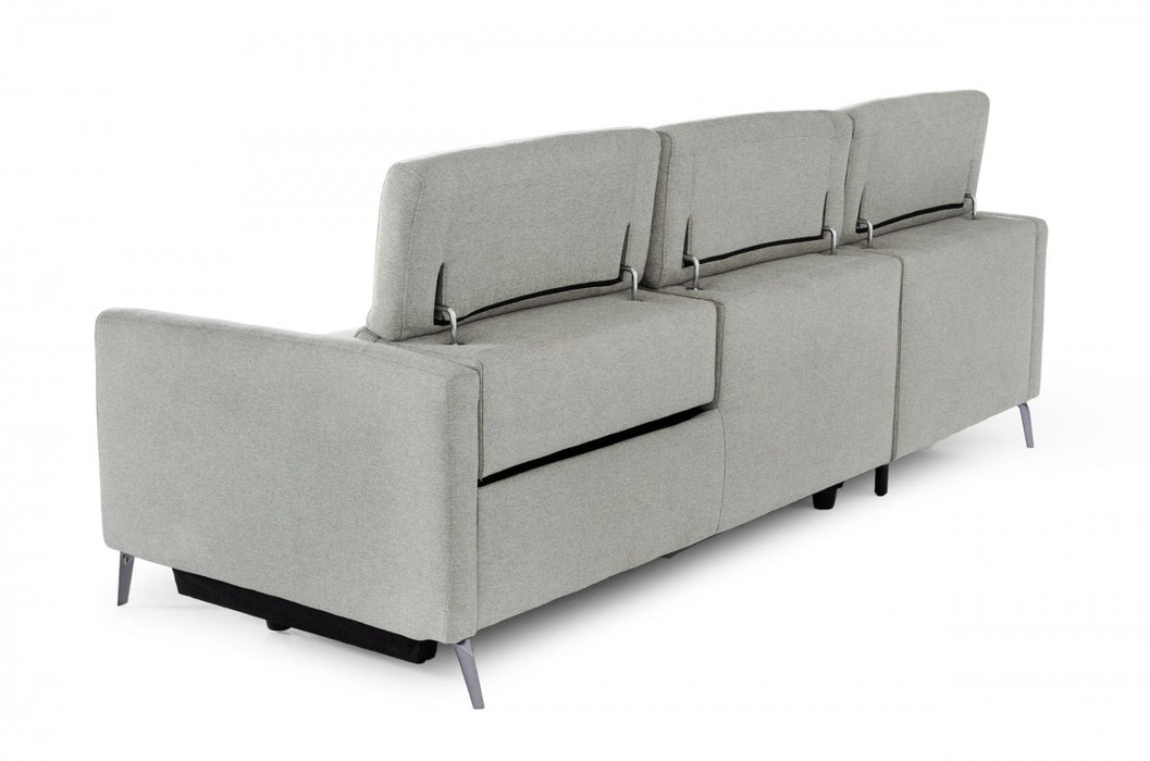 VIG Furniture - Divani Casa Lupita - Modern Grey Fabric Sectional with Left Facing Chaise - VGKMKM.5000-LF