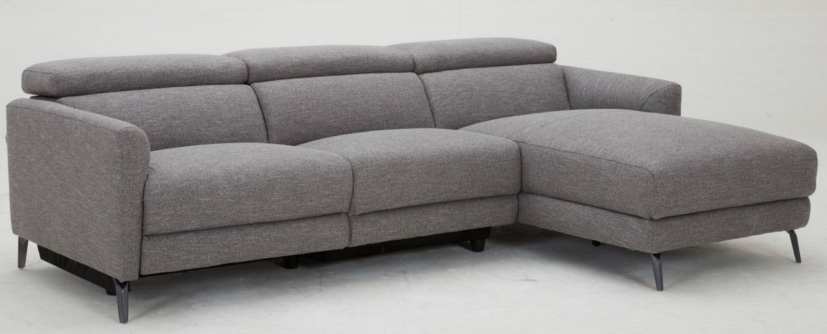 VIG Furniture - Divani Casa Lupita - Modern Grey Fabric Sectional with Right Facing Chaise - VGKMKM.5000-RF