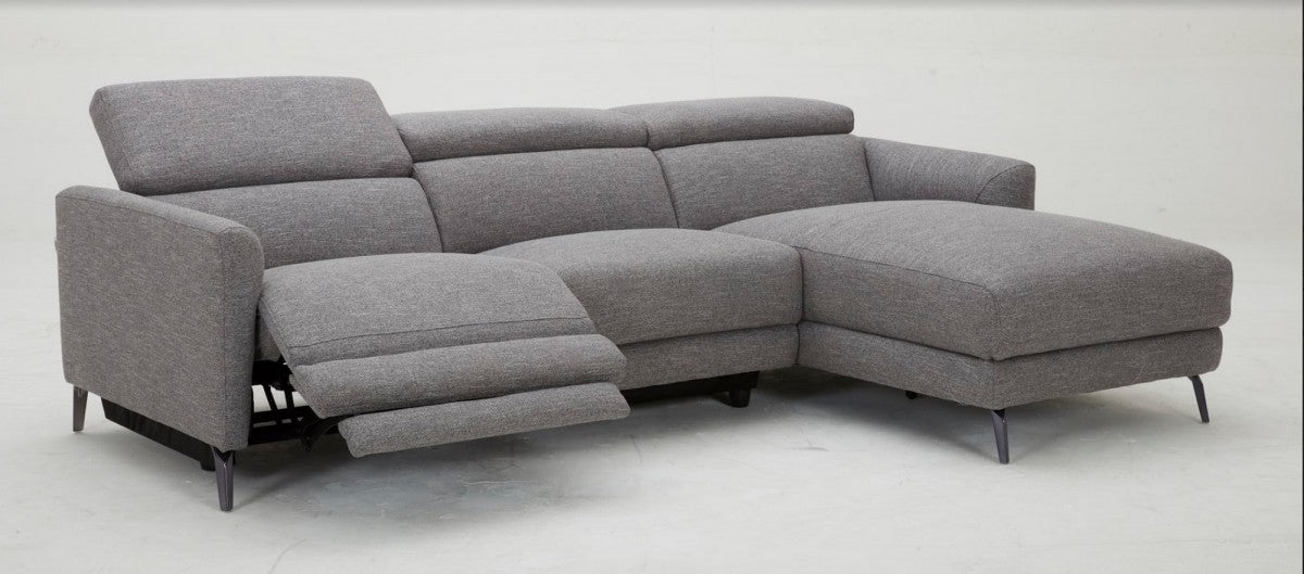 VIG Furniture - Divani Casa Lupita - Modern Grey Fabric Sectional with Right Facing Chaise - VGKMKM.5000-RF