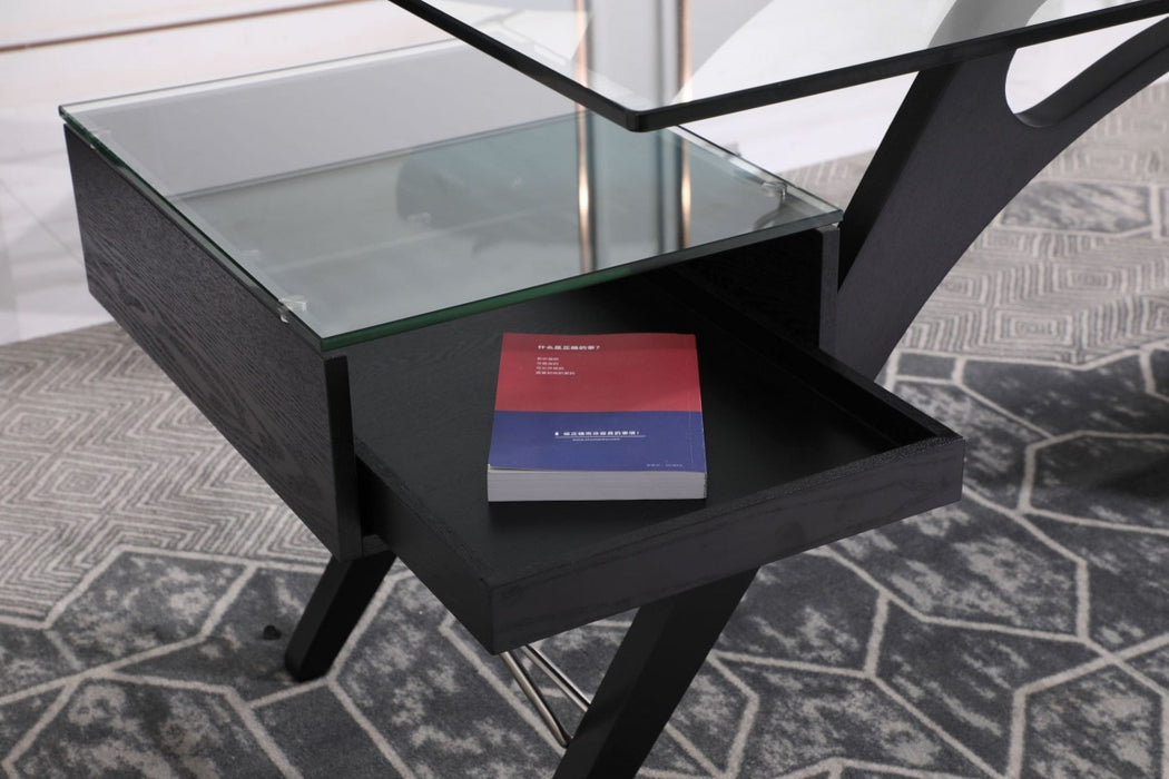 VIG Furniture - Modrest Suffolk - Contemporary Black Ash Desk - VGVCBT001-BLK