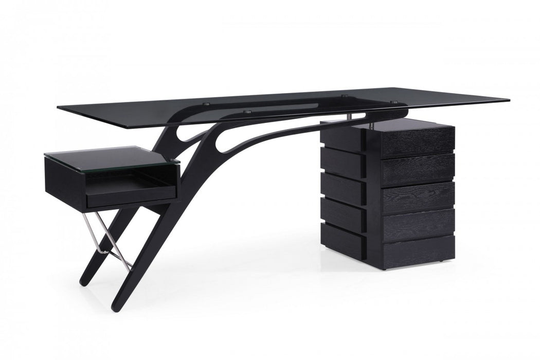 VIG Furniture - Modrest Suffolk - Contemporary Black Ash Desk - VGVCBT001-BLK - GreatFurnitureDeal