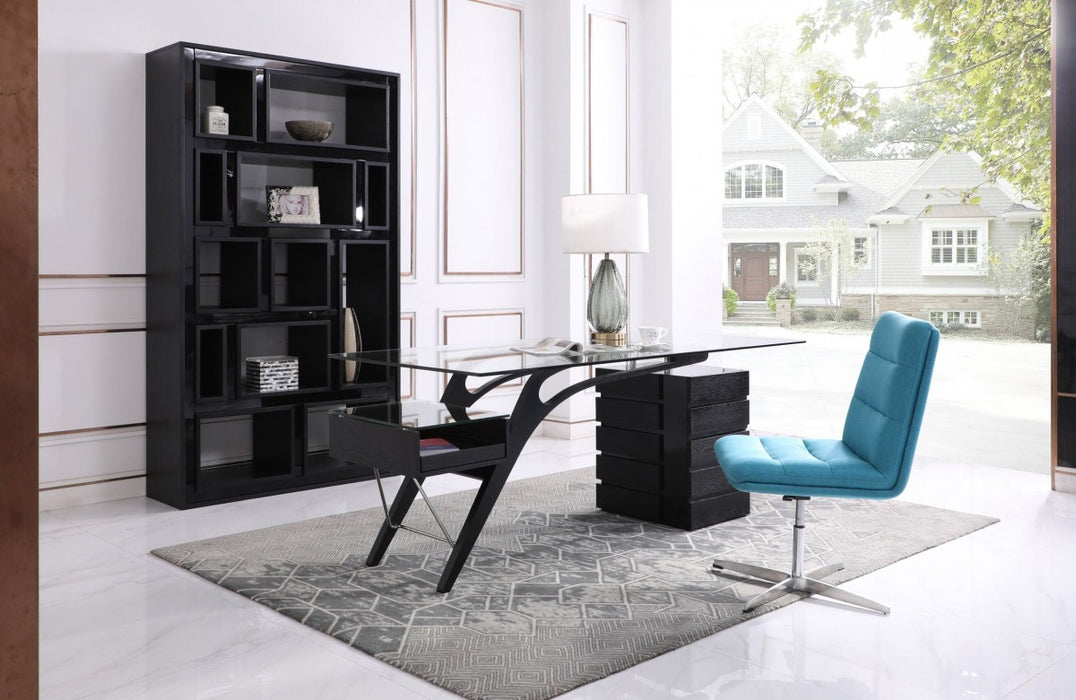 VIG Furniture - Modrest Suffolk - Contemporary Black Ash Desk - VGVCBT001-BLK