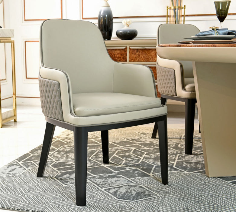 VIG Furniture - Modrest Maxwell - Glam Beige and Grey Dining Chair - VGVCB8766W
