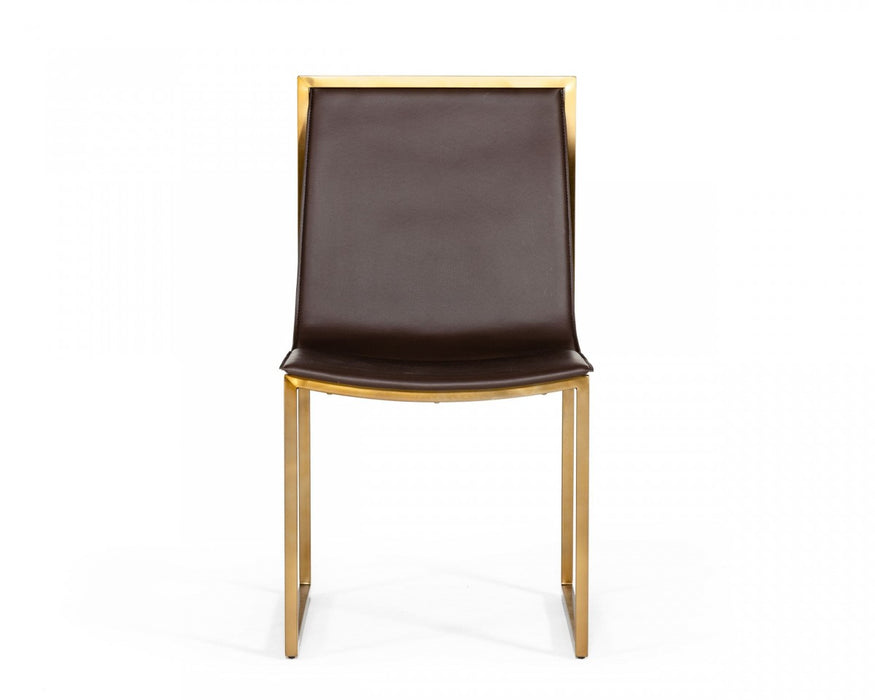 VIG Furniture - Modrest Dalton - Modern Brown Leatherette Dining Chair - VGGMDC-305-DC - GreatFurnitureDeal