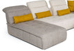 VIG Furniture - David Ferrari Natura - Modern Italian Light Taupe Fabric Sectional Sofa w- Recliner - VGFTNATURA - GreatFurnitureDeal