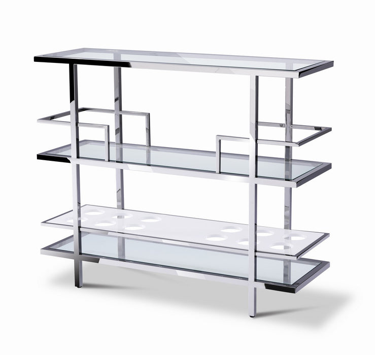 VIG Furniture - Modrest Cunning - Modern Glass and Stainless Steel Wine Rack - VGHB02W - GreatFurnitureDeal