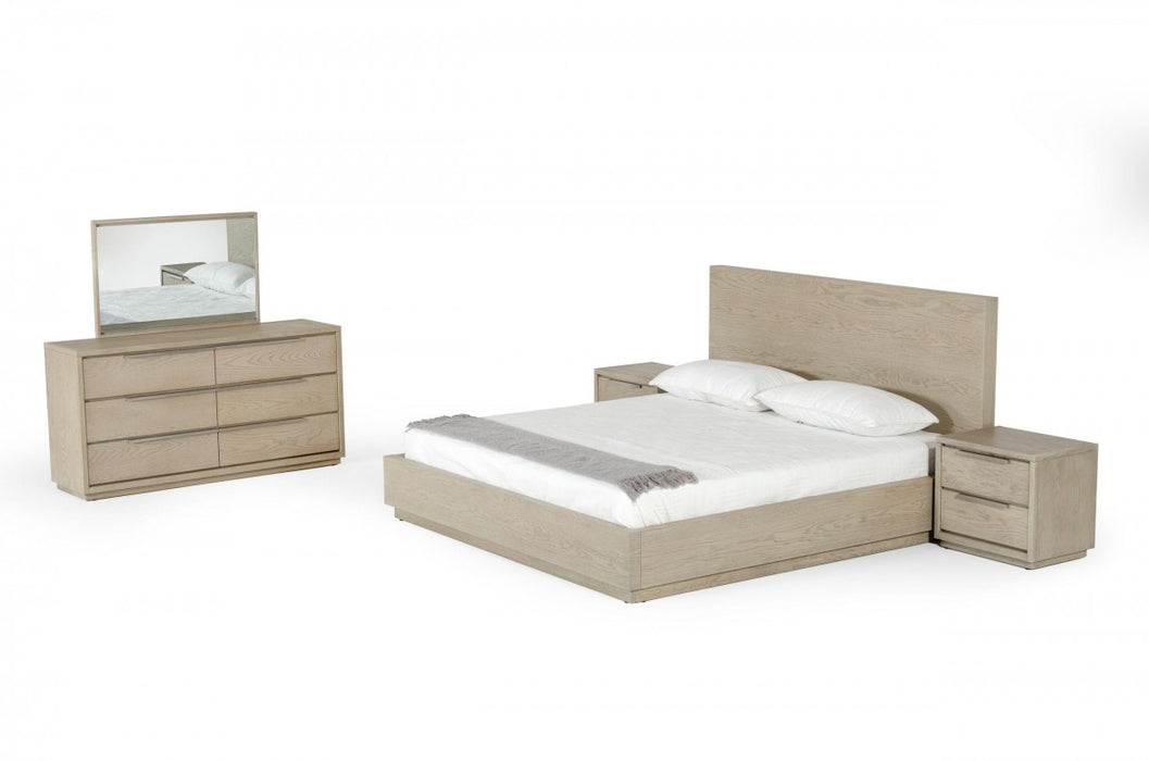 VIG Furniture - Modrest Samson - Contemporary Grey and Silver Bed - VGLBHAMI-KB207-01