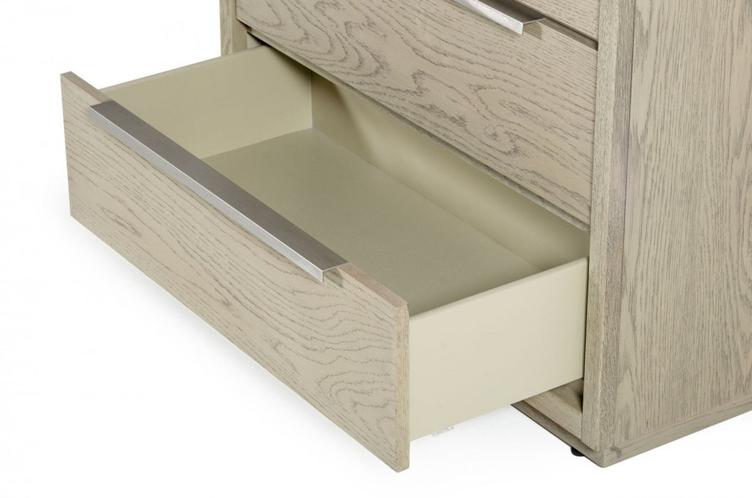 VIG Furniture - Modrest Samson - Contemporary Grey and Silver Chest - VGLBHAMI-CH82-01