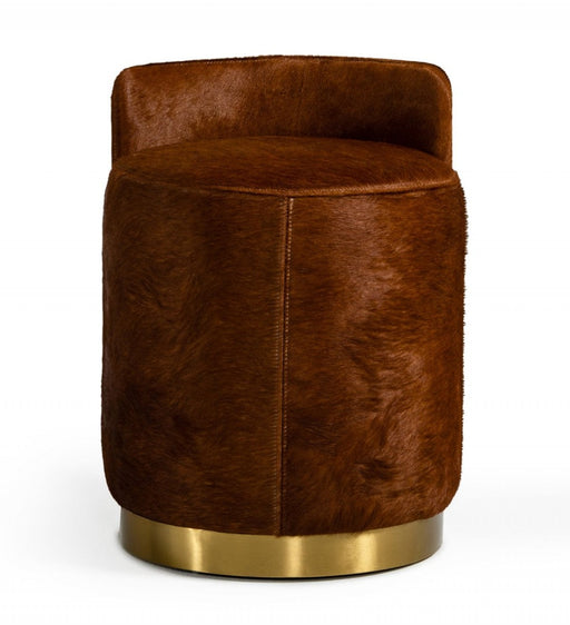VIG Furniture - Modrest Belvista - Modern Brown Cowhide Ottoman - VGODL-096-OTT - GreatFurnitureDeal