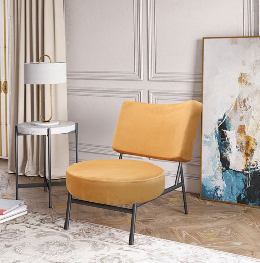 VIG Furniture - Modrest Sami Modern Orange Velvet Accent Chair - VGSWSAC356-OR - GreatFurnitureDeal