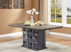 Acme Furniture - Cargo 7 Piece Dining Table Set in Antique Walnut & Gunmetal - 77900-7SET - GreatFurnitureDeal