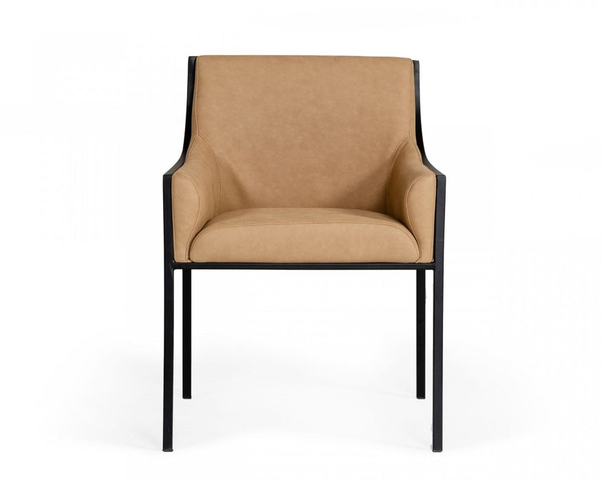 VIG Furniture - Modrest Raul Modern Suede Tan Dining Chair - VGEUMC-9696CH-A-TAN