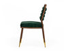 VIG Furniture - Modrest Biscay Modern Dark Green & Walnut Steel Dining Chair - VGEUMC-9697CH-GRN - GreatFurnitureDeal
