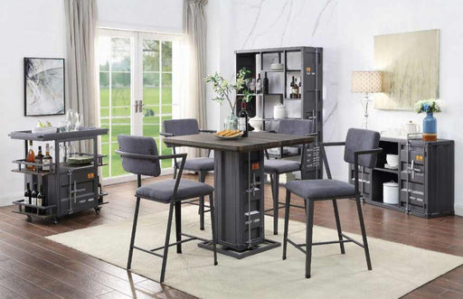 Acme Furniture - Cargo 5 Piece Dining Room Set in Gunmetal - 77905-5SET - GreatFurnitureDeal