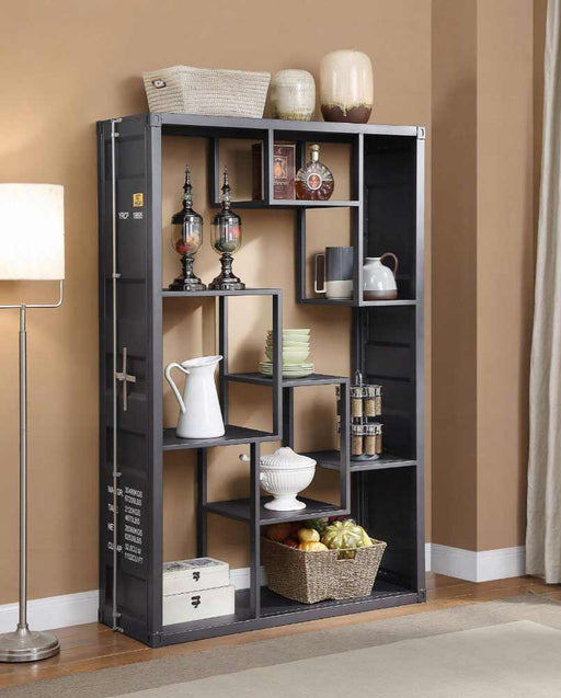 Acme Furniture - Cargo Shelf Rack - Book Shelf in Gunmetal - 77908 - GreatFurnitureDeal