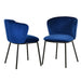 VIG Furniture - Modrest Bessie Modern Blue Velvet Dining Chair (Set of 2) - VGFH139131-BLU-DC - GreatFurnitureDeal