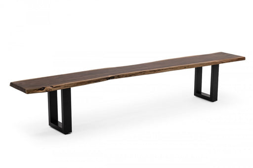 VIG Furniture - Modrest Taylor X-Large Modern Live Edge Dining Bench - VGEDPRO260006-BRN-BN - GreatFurnitureDeal