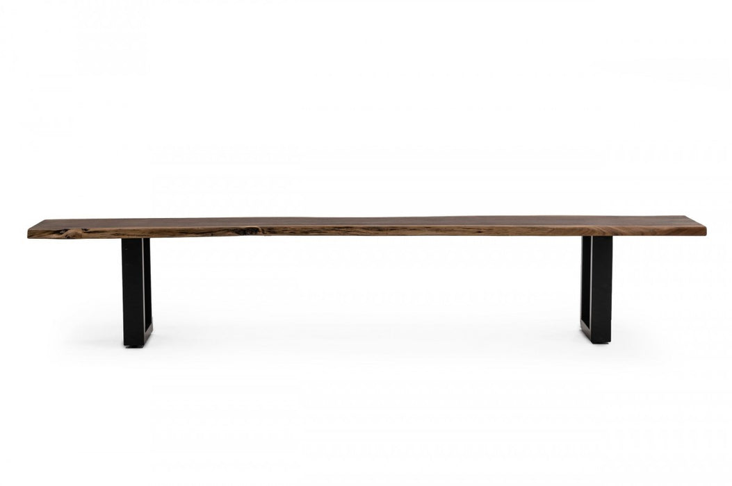 VIG Furniture - Modrest Taylor X-Large Modern Live Edge Dining Bench - VGEDPRO260006-BRN-BN