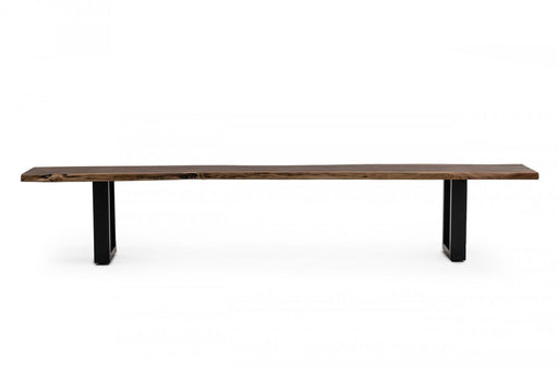 VIG Furniture - Modrest Taylor X-Large Modern Live Edge Dining Bench - VGEDPRO260006-BRN-BN - GreatFurnitureDeal