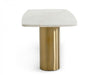 VIG Furniture - Modrest Rocky - Glam White Marble & Brush Gold Dining Table - VGGMM-DT-1360A-DT - GreatFurnitureDeal