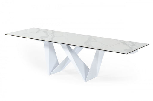 VIG Furniture - Modrest Fritz Modern White Ceramic Dining Table - VGNSGD8767-WHT - GreatFurnitureDeal