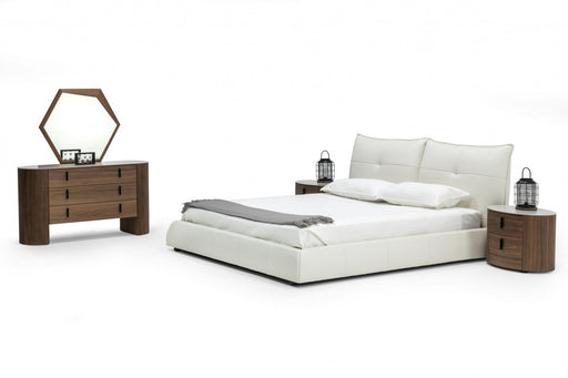 VIG Furniture - Modrest Patrick Modern White Leather Bed - VGKKB-75X-BED - GreatFurnitureDeal