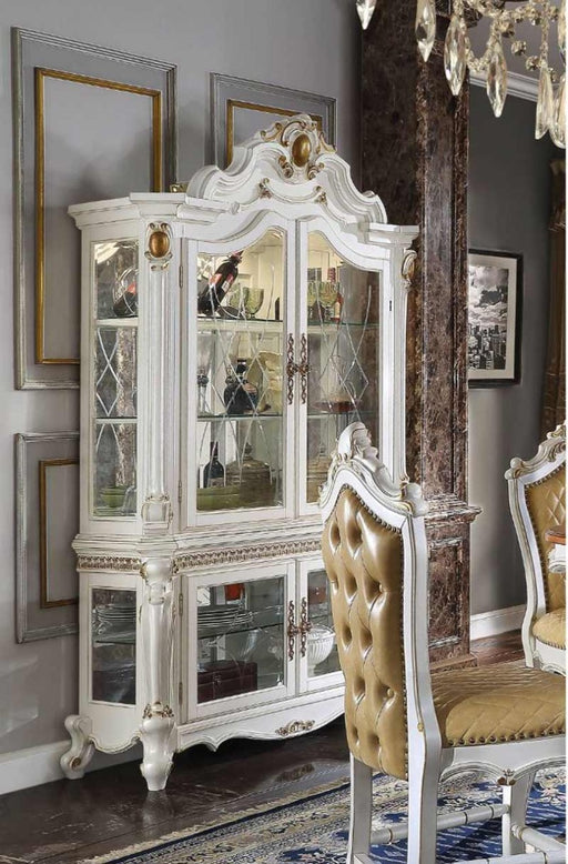 Acme Furniture - Picardy Curio Cabinet in Antique Pearl - 78213 - GreatFurnitureDeal